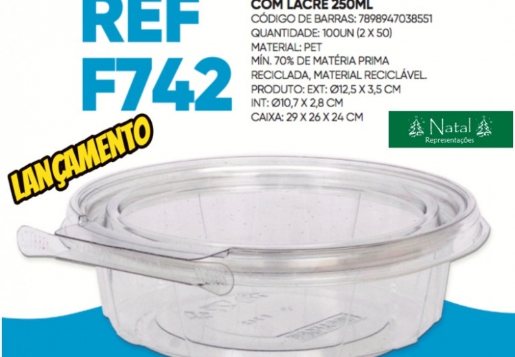 Embalagem pet redonda F742