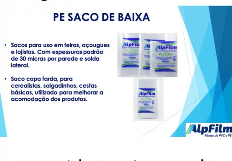 Lançamento Alpfilm PE SACO DE BAIXA